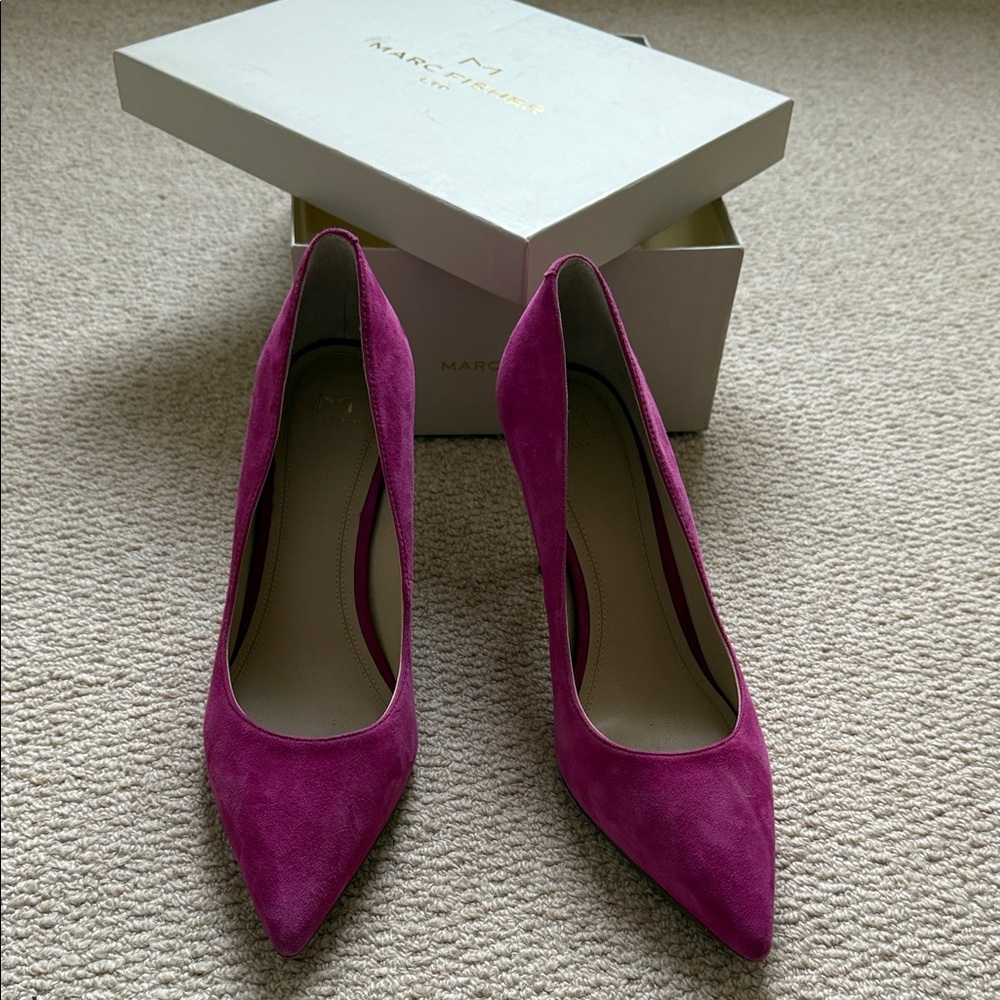 Marc Fisher Women's Pink Purple Suede Pumps s 9.5